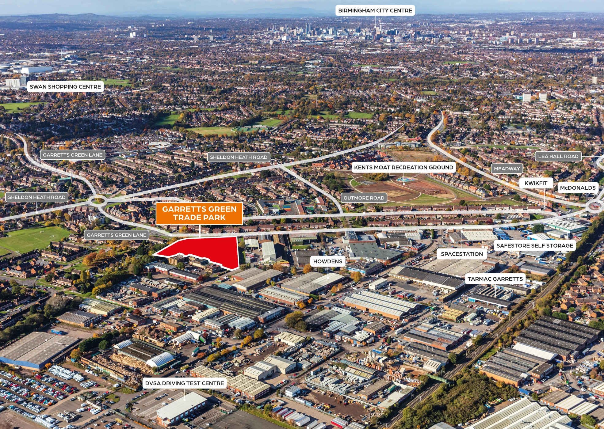 aerial-v2 Garretts Green Trade Park Aerial